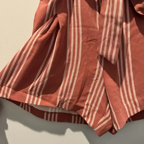 Torrid Womens Beachy Pink/Red Striped Shorts | Size 16 - Picture 5 of 9